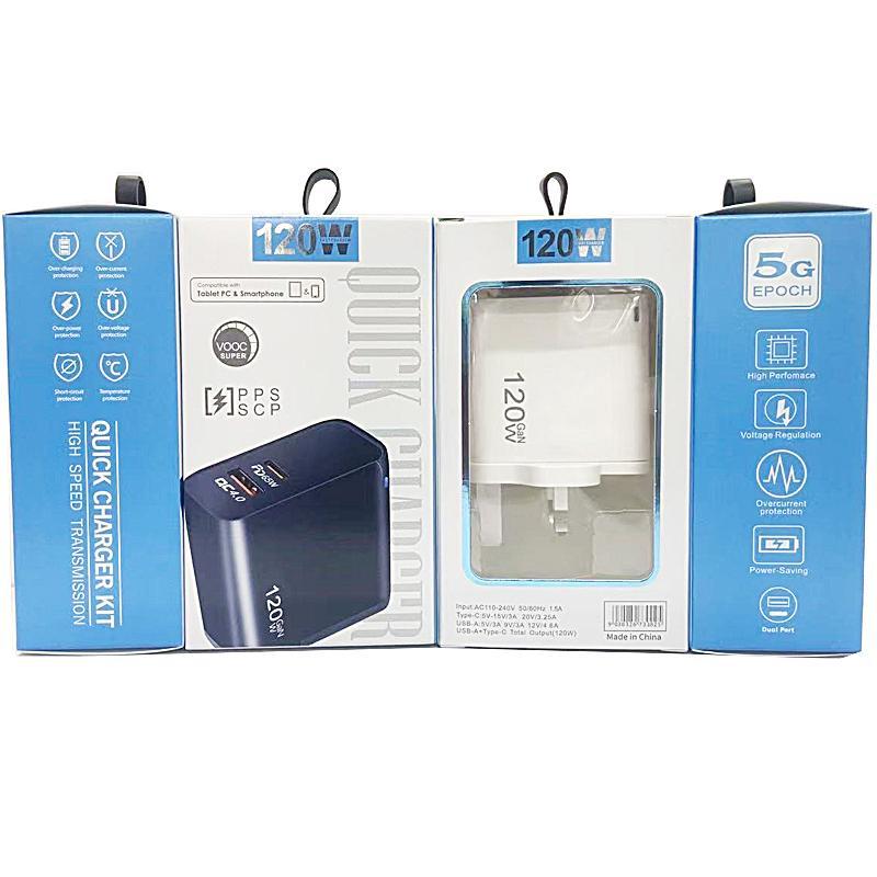 65W GaN PD USB-C Fast Charger EU Plug with QC4.0 Cable