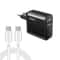 65W GaN PD USB-C Fast Charger EU Plug with QC4.0 Cable