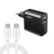 65W GaN PD USB-C Fast Charger EU Plug with QC4.0 Cable