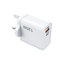65w gan pd fast charger usb-c qc4.0 uk plug for macbook, laptop & phone