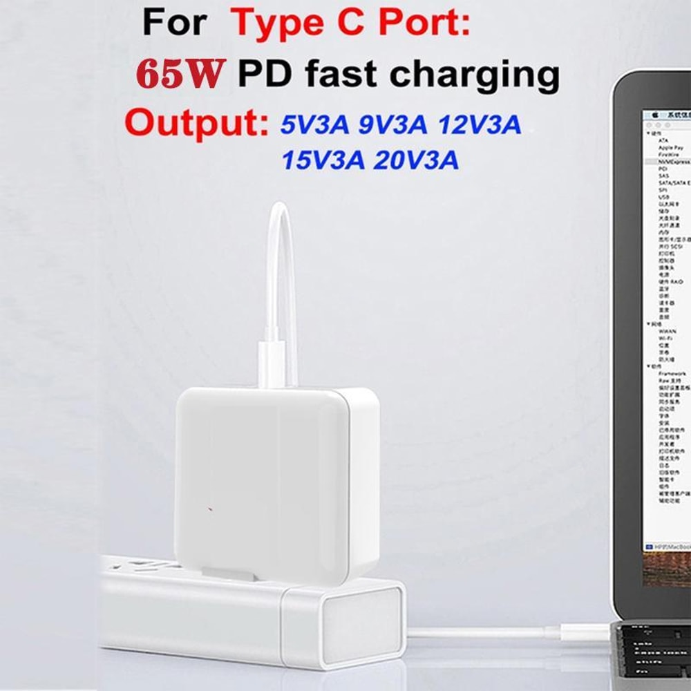 65W GaN PD Fast Charger USB-C QC4.0 UK Plug for MacBook, Laptop & Phone
