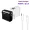 GaN PD 65W Fast Charging USB-C Wall Charger with QC4.0 and Type-C Cable