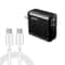 GaN PD 65W Fast Charging USB-C Wall Charger with QC4.0 and Type-C Cable