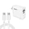 GaN PD 65W Fast Charging USB-C Wall Charger with QC4.0 and Type-C Cable