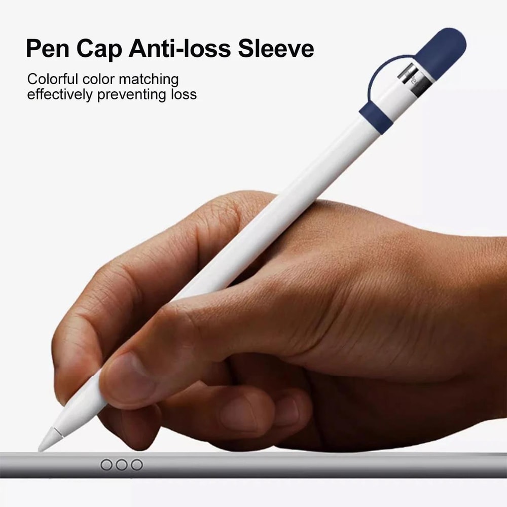 4in1 Apple Pencil AntiLost Silicone Cover Set Protective Cap Tip Holder 2