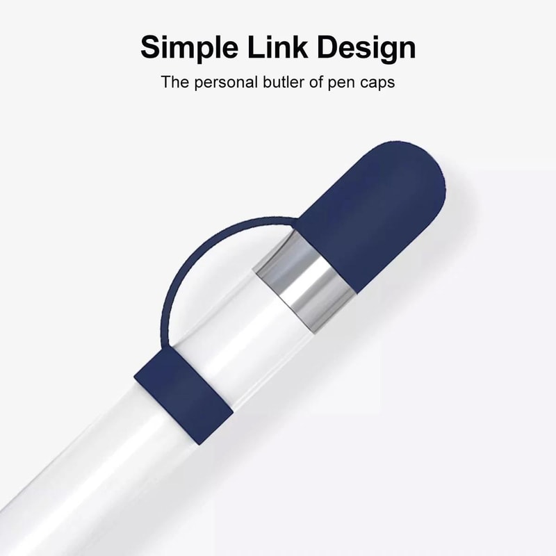 4in1 Apple Pencil AntiLost Silicone Cover Set Protective Cap Tip Holder 7