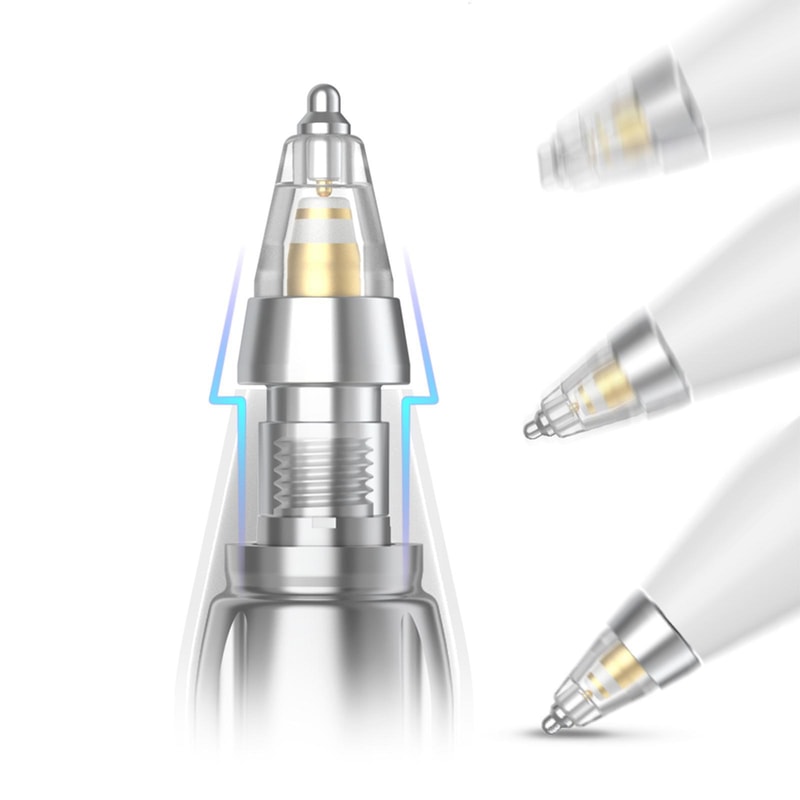 AhaStyle WG155 Metal Replacement Pen Tip for Apple Pencil Pro USB-C 2 1 Durable Stylus Upgrade
