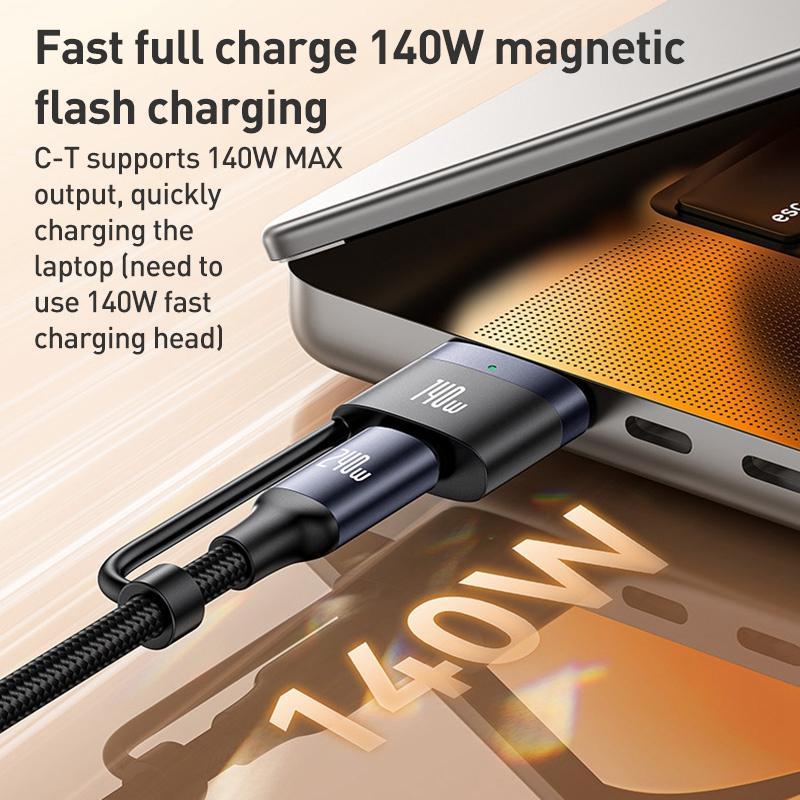 Type-C to Type-C & MagSafe Magnetic Fast Charging Cable