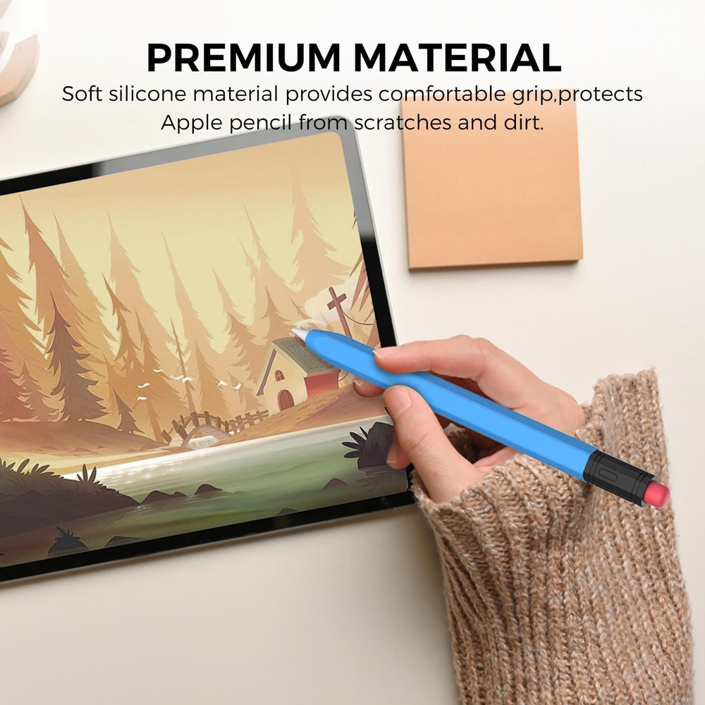 Silicone Apple Pencil USB-C Case Hexagonal Anti-Roll Protective Cover