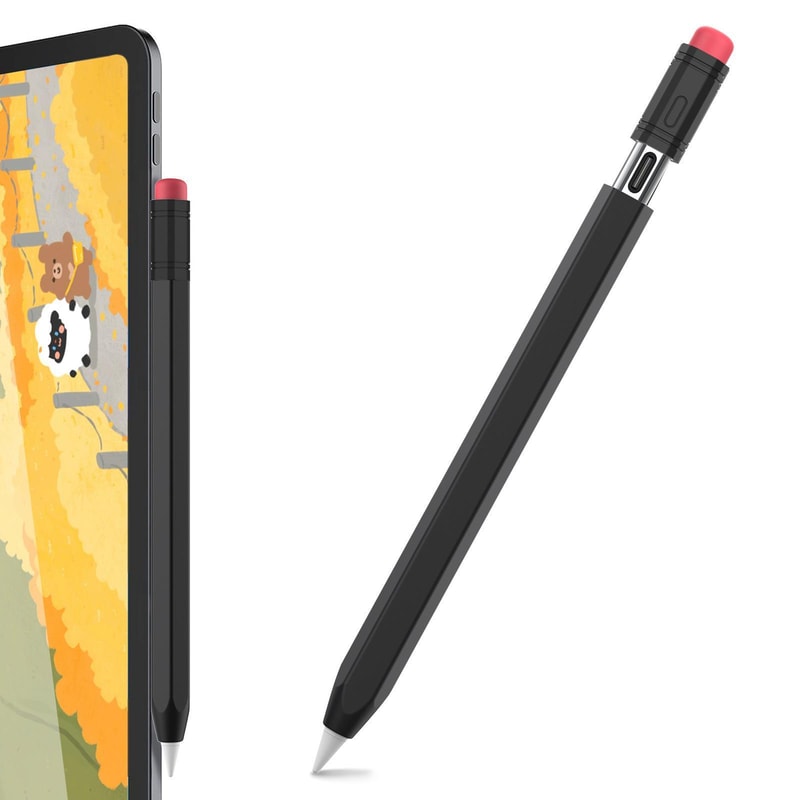 Silicone Apple Pencil USB-C Case Hexagonal Anti-Roll Protective Cover
