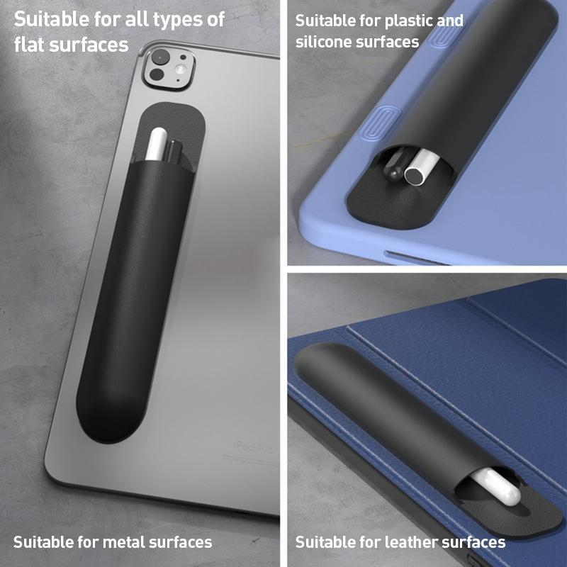 Silicone Stylus Pen Storage Case Universal Pen Holder Bag for Tablet Stylus, Portable Adhesive Organizer