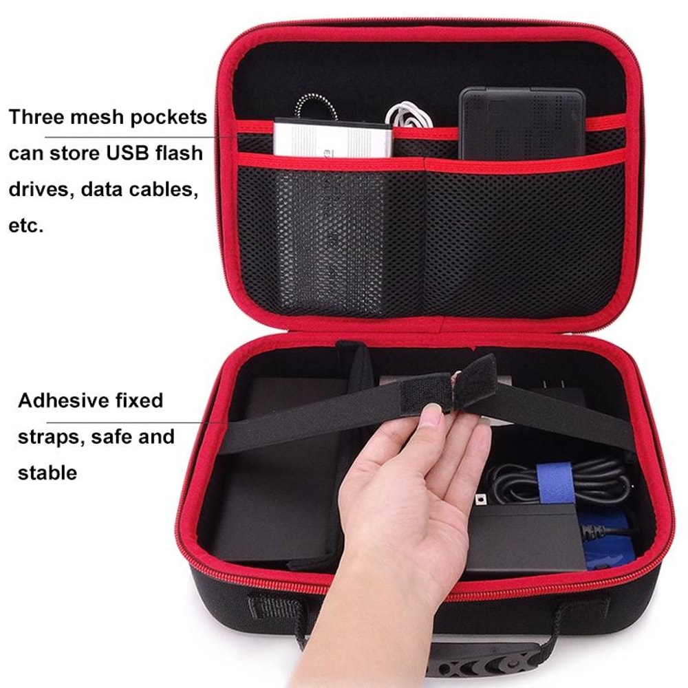 Large Capacity Waterproof Digital Storage Bag with Adjustable Dividers Travel Electronics Organizer Case