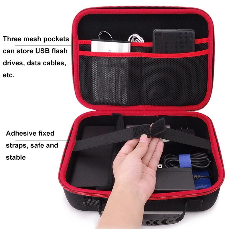 Large Capacity Waterproof Digital Storage Bag with Adjustable Dividers Travel Electronics Organizer Case