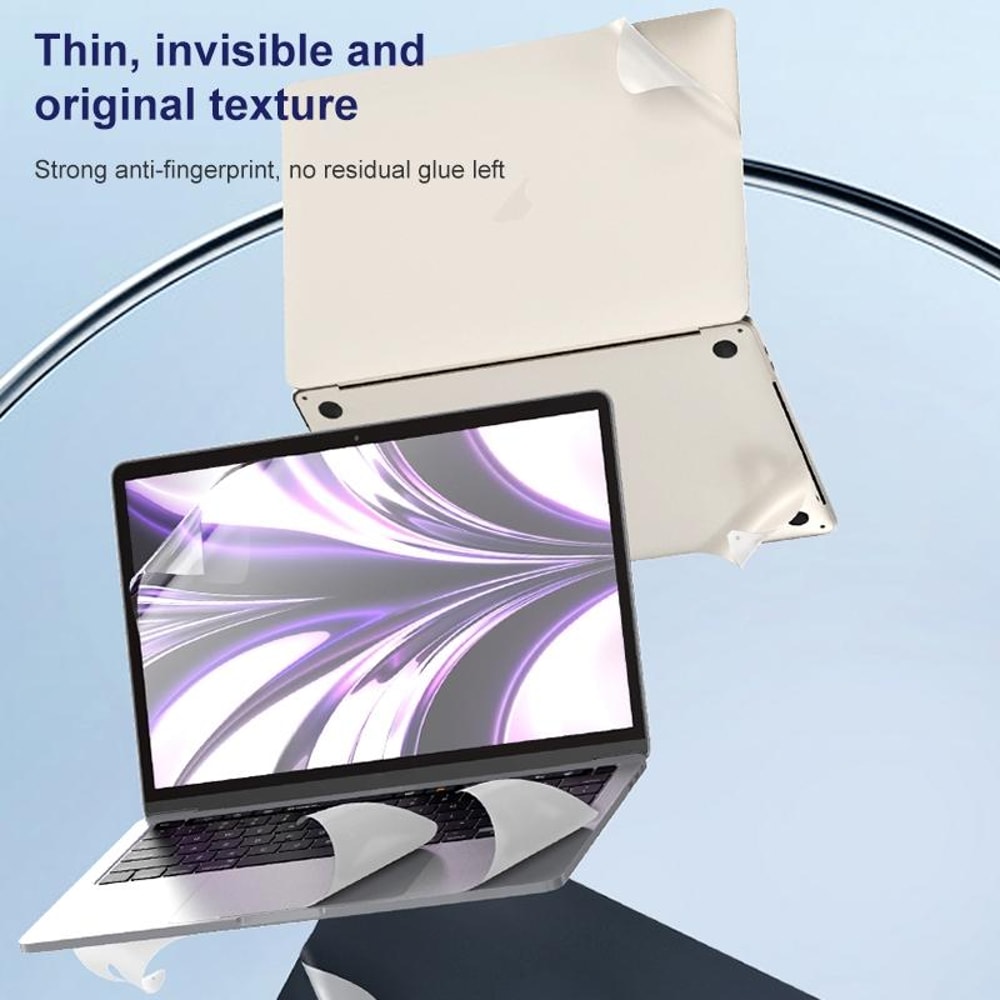MacBook Air 13.6 A2681 2022 5-in-1 Full Coverage Protective Film Screen Protector