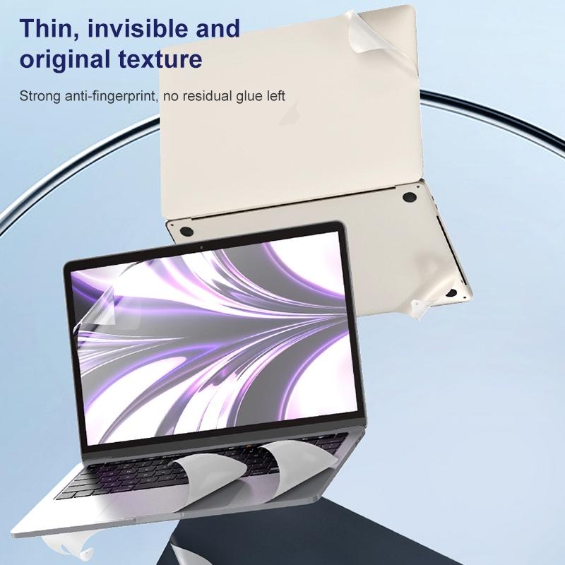 MacBook Air 13.6 A2681 2022 5-in-1 Full Coverage Protective Film Screen Protector