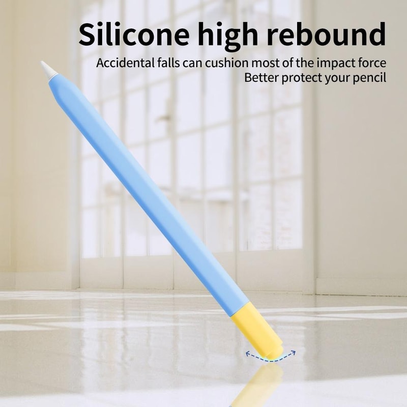 Apple Pencil USB-C Silicone Protective Case with Double Cap Grip Cover