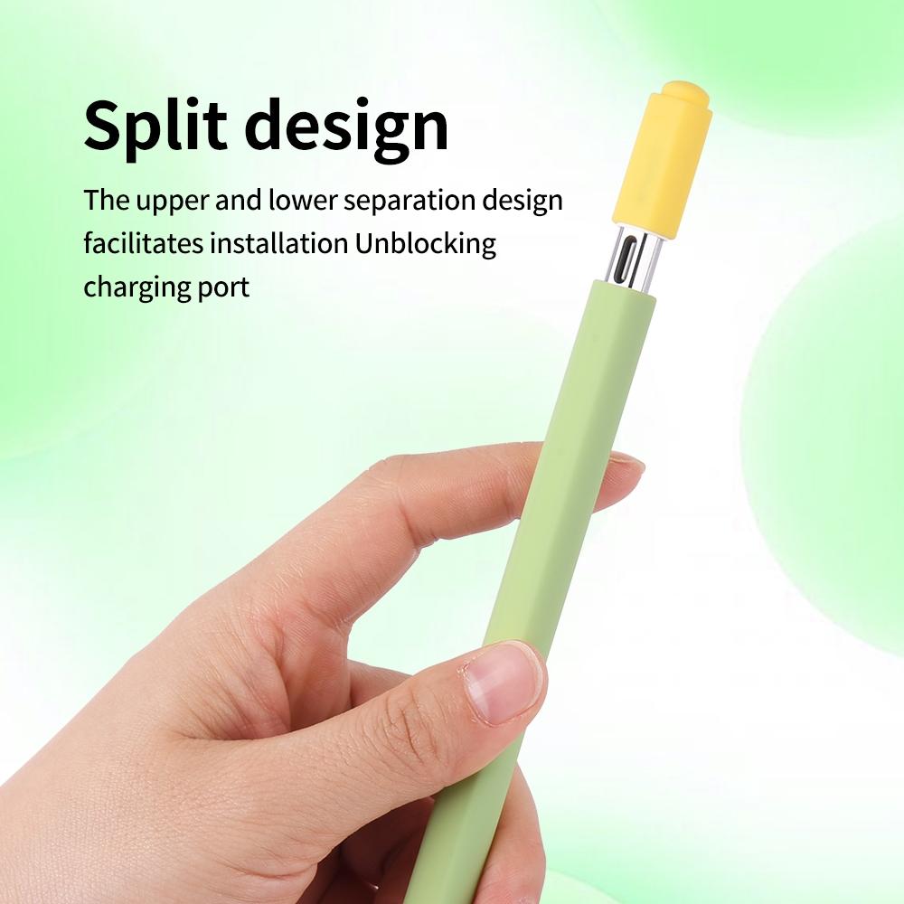 Apple Pencil USB-C Silicone Protective Case with Double Cap Grip Cover