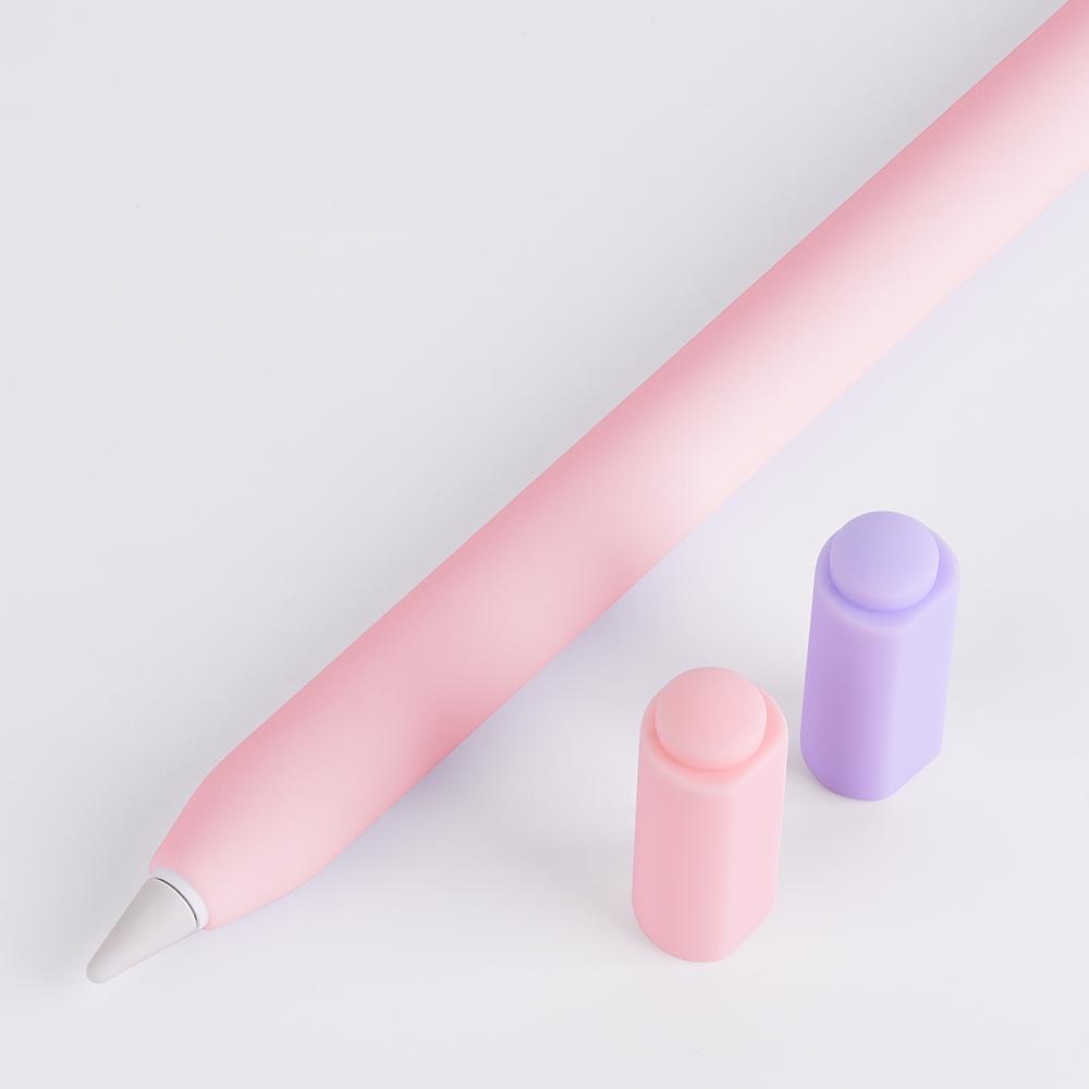 Apple Pencil USB-C Silicone Protective Case with Double Cap Grip Cover