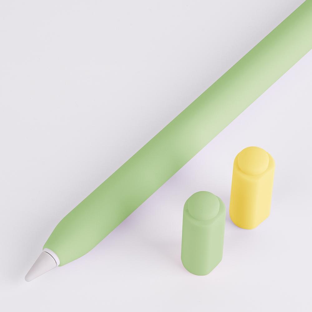 Apple Pencil USB-C Silicone Protective Case with Double Cap Grip Cover