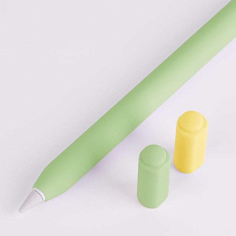 Apple Pencil USB-C Silicone Protective Case with Double Cap Grip Cover