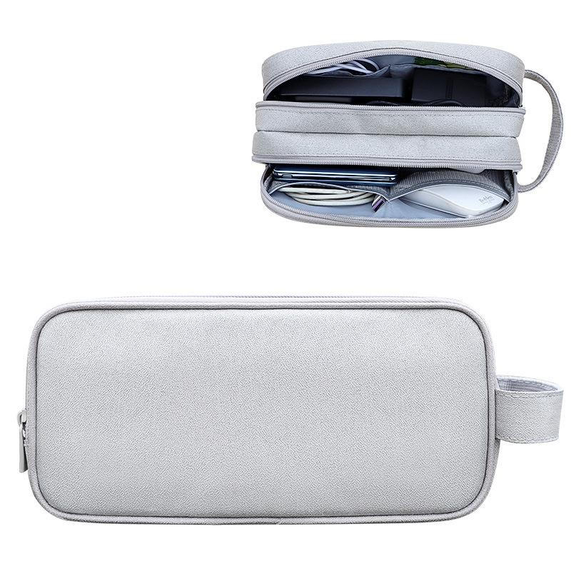 Double Layer Large Capacity Digital Accessories Storage Bag Travel Cable Organizer Pouch