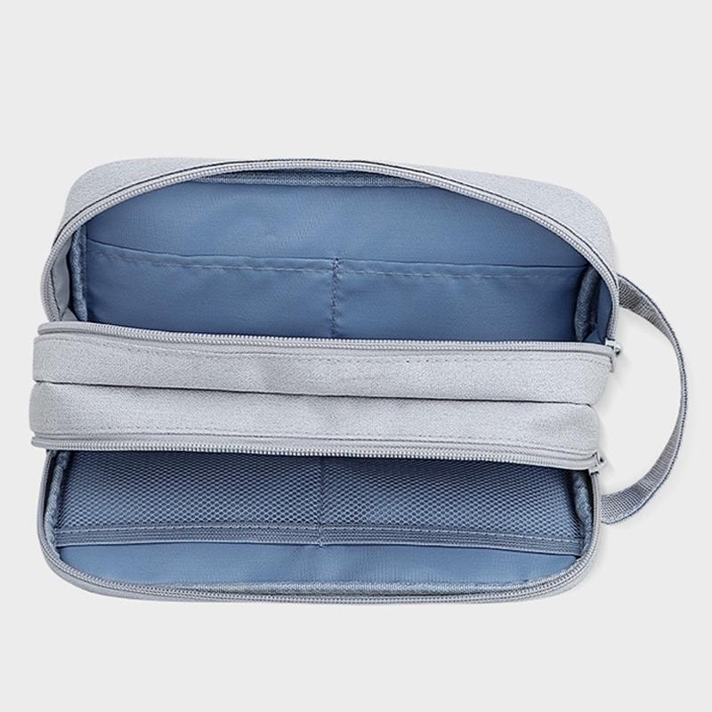 Double Layer Large Capacity Digital Accessories Storage Bag Travel Cable Organizer Pouch