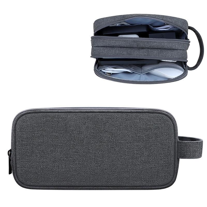 Double Layer Large Capacity Digital Accessories Storage Bag Travel Cable Organizer Pouch
