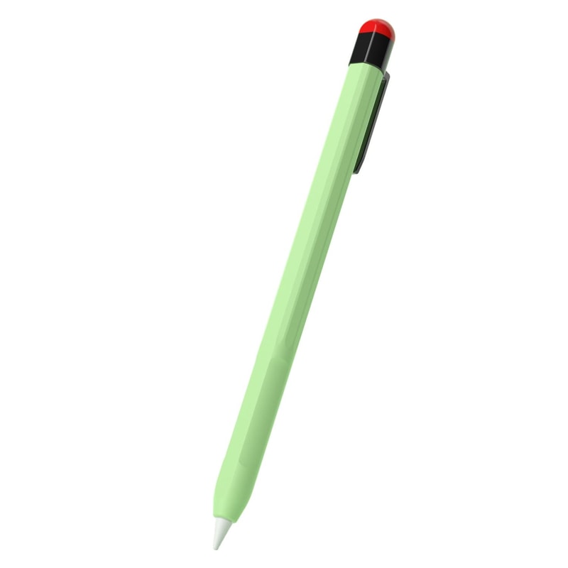 Apple Pencil Silicone Protective Case with Removable Pen Clip Anti-Slip Slim Stylus Cover Yellow