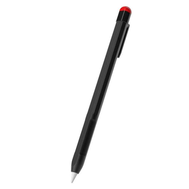 Apple Pencil Silicone Protective Case with Removable Pen Clip Anti-Slip Slim Stylus Cover Yellow