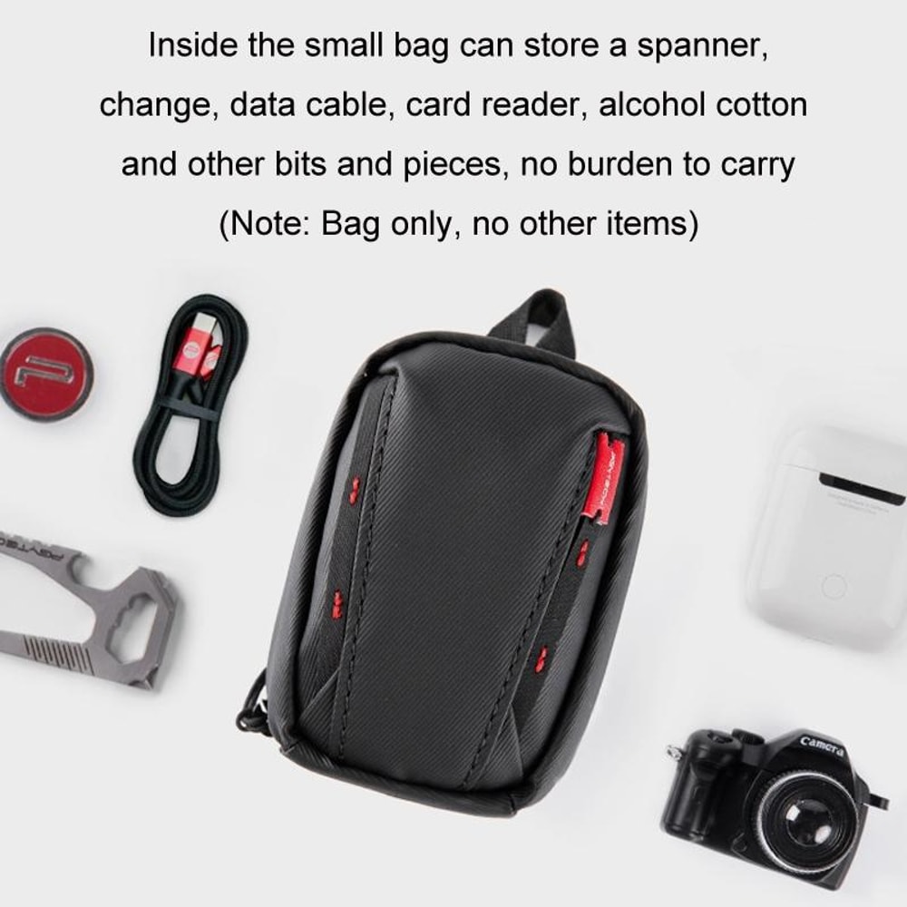 OneMo Digital Accessories Bag Cable Organizer & Camera Accessory Pouch Black
