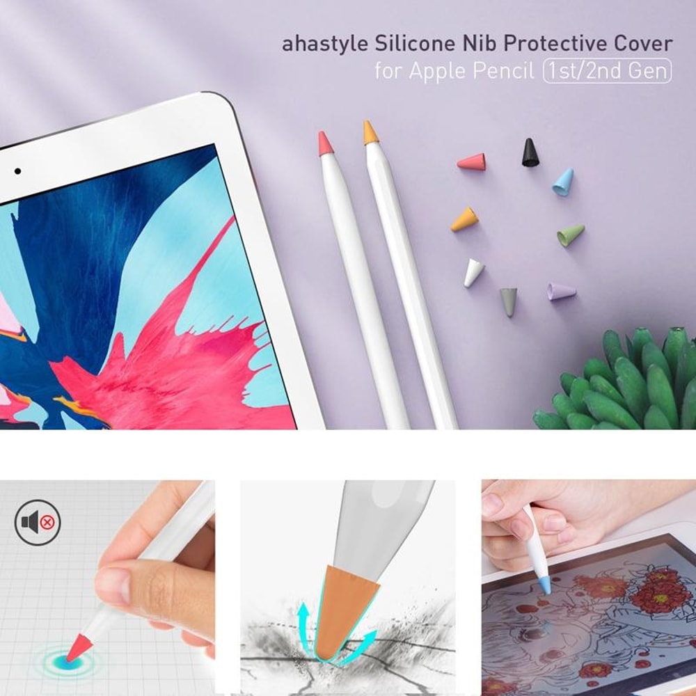 Apple Pencil Tip Protector Silicone Covers 40 Pack for Apple Pencil 1 & 2