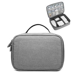 portable cable storage bag electronics organizer hard drive protective case