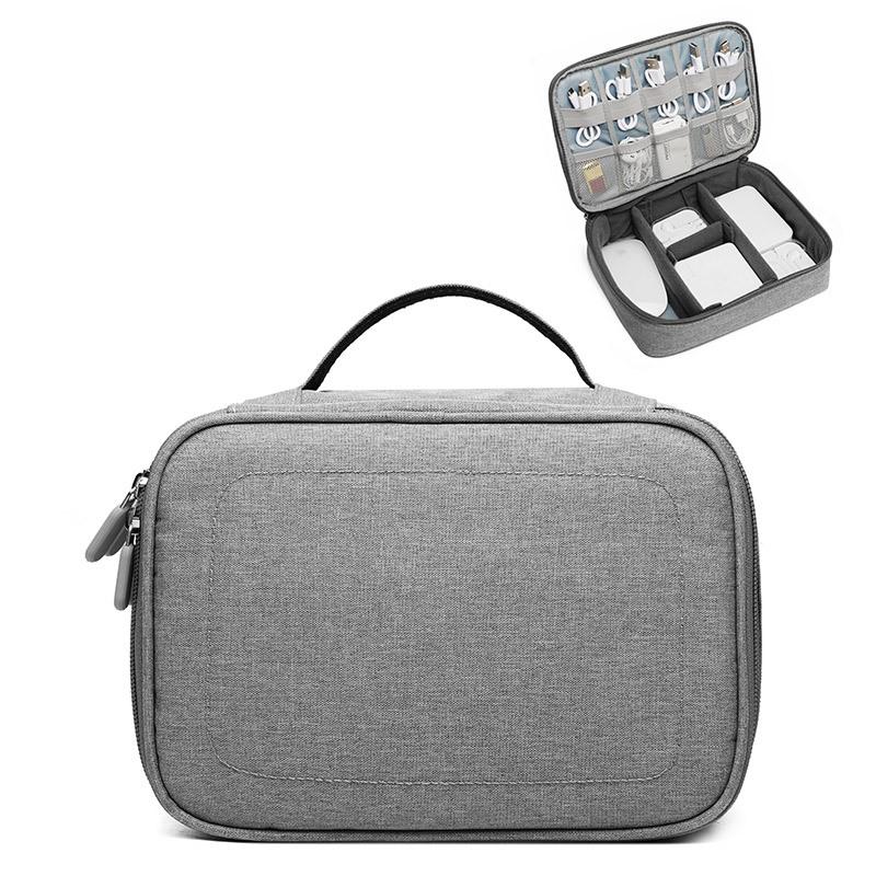 Portable Cable Storage Bag Electronics Organizer Hard Drive Protective Case