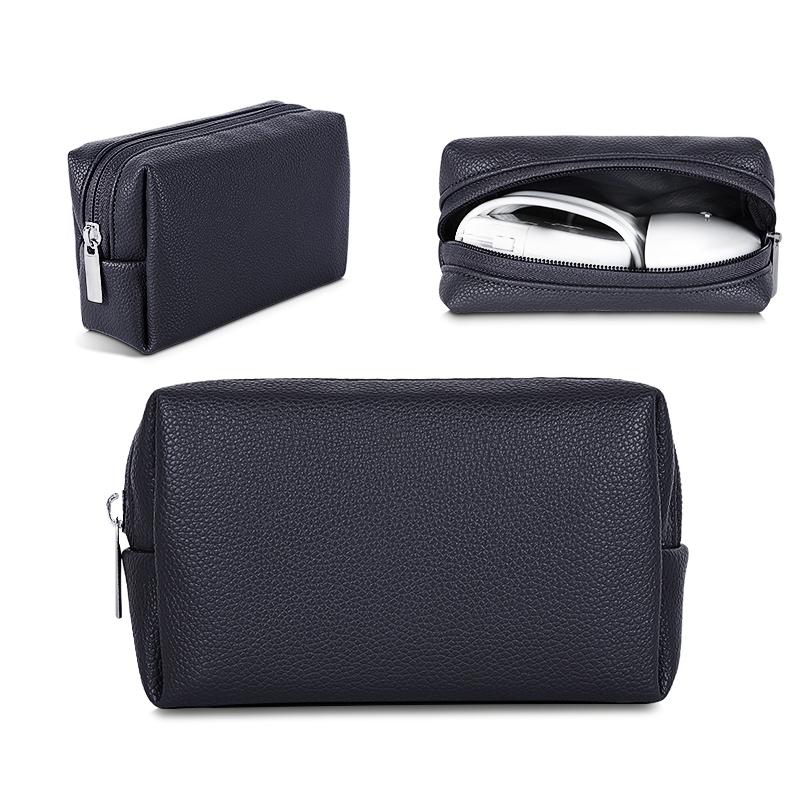 Leather Tech Organizer Travel Cable Storage Bag Waterproof Digital Accessories Case 1