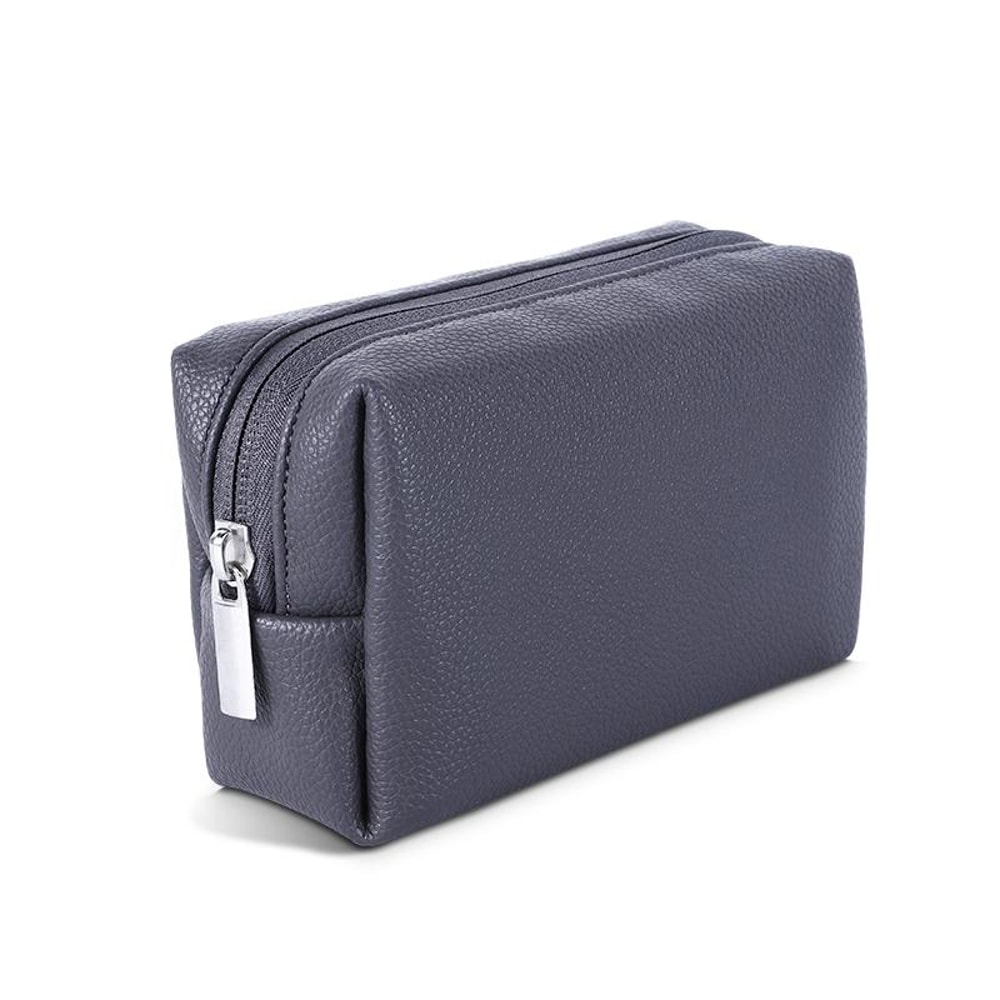Leather Tech Organizer Travel Cable Storage Bag Waterproof Digital Accessories Case 6