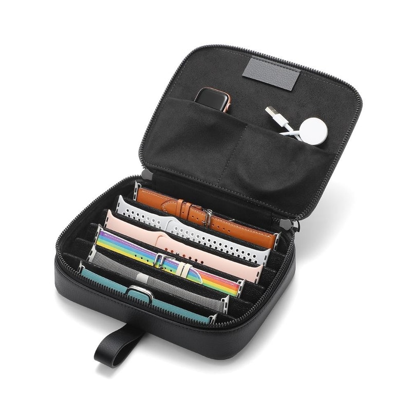 Multifunction Cable Organizer Bag with Watch Strap Storage Travel Case