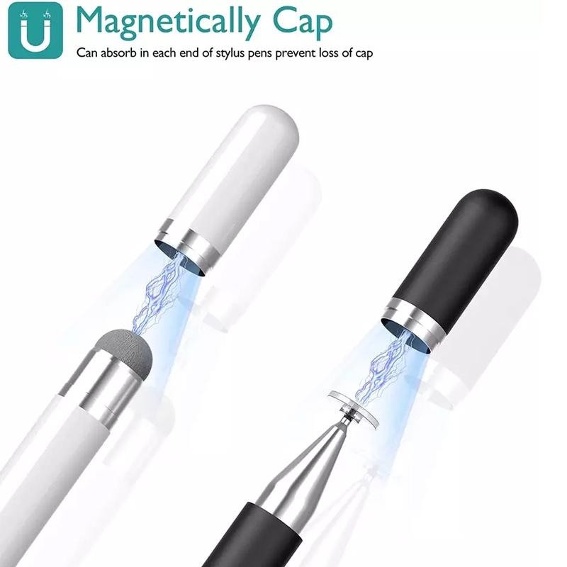 Precision Stylus Pen for Touch Screens with Magnetic Cap & Disc Tip