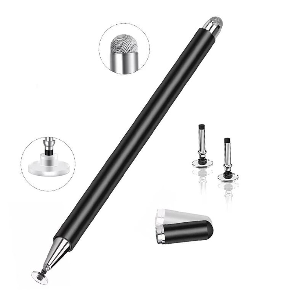 Silicone & Cloth Stylus Pen, Capacitive Touch Screen Pen with Magnetic Cap