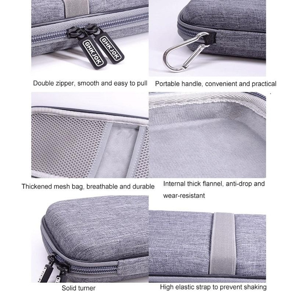 EVA Storage Bag for Power Bank & Data Cables | Waterproof Cable Organizer Case with Handle