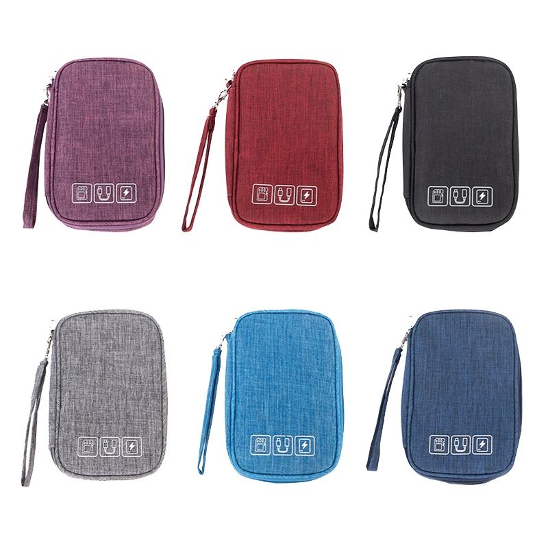 Mini Multifunctional Digital Storage Bag Waterproof Cable Organizer for Travel Earphones and Cables