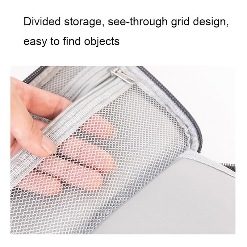 Mini Multifunctional Digital Storage Bag Waterproof Cable Organizer for Travel Earphones and Cables