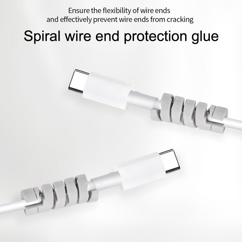 Charger Protective Case for MacBook & iPhone Cable Organizer Storage Box (White)