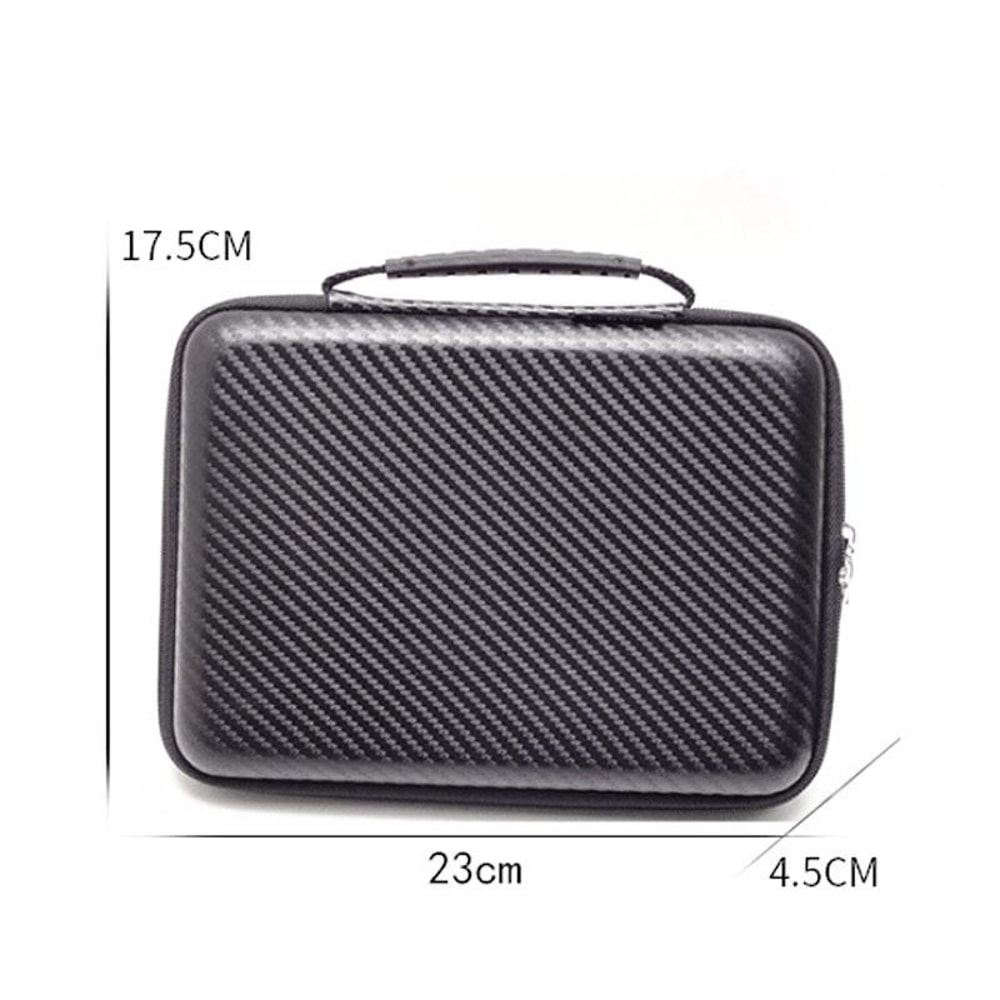 Large Capacity EVA Electronic Accessories Storage Bag Carbon Fiber Hard Shell Organizer Case