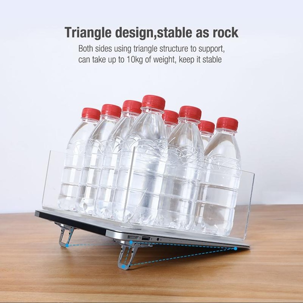 Bolster Plus Adjustable Zinc Alloy Laptop Stand Portable Ergonomic Foldable Holder