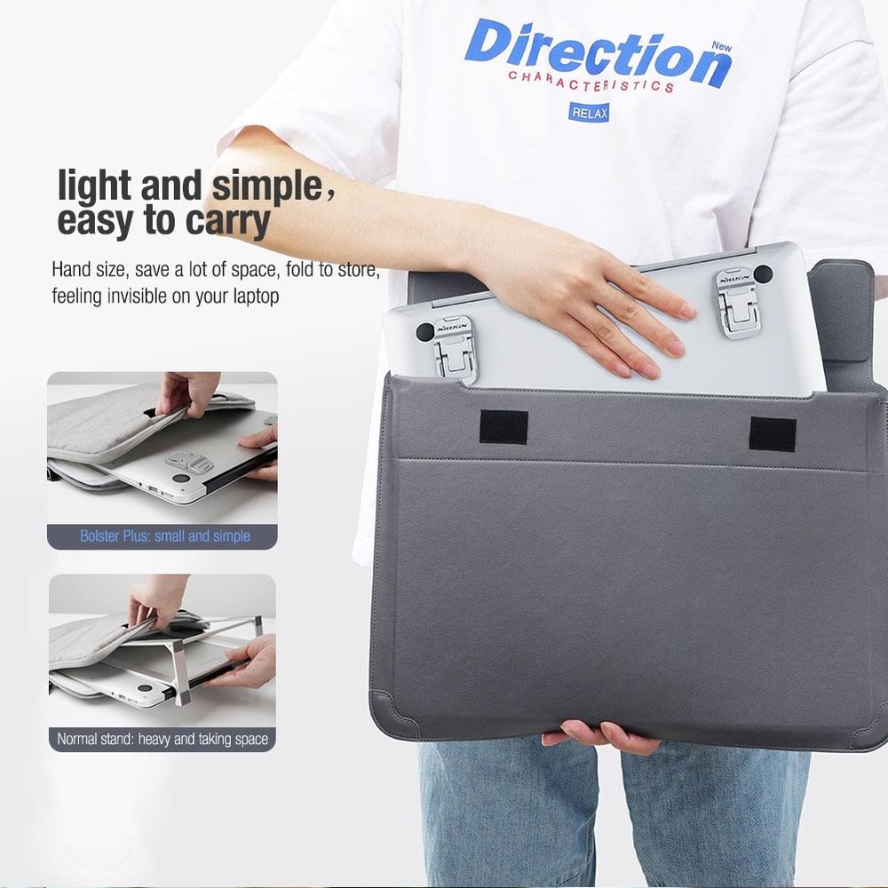Bolster Plus Adjustable Zinc Alloy Laptop Stand Portable Ergonomic Foldable Holder