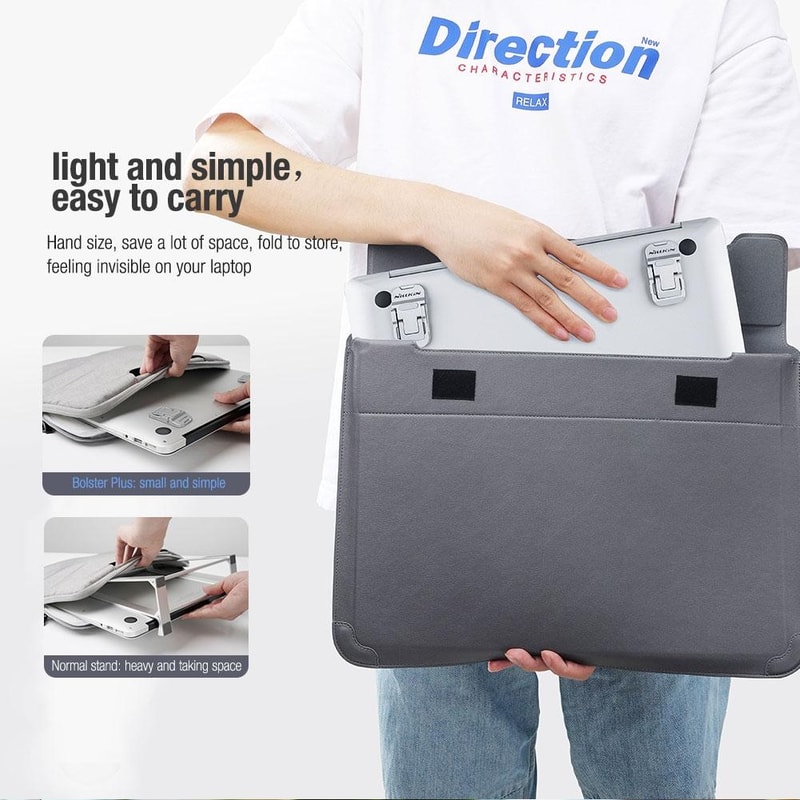 Bolster Plus Adjustable Zinc Alloy Laptop Stand Portable Ergonomic Foldable Holder