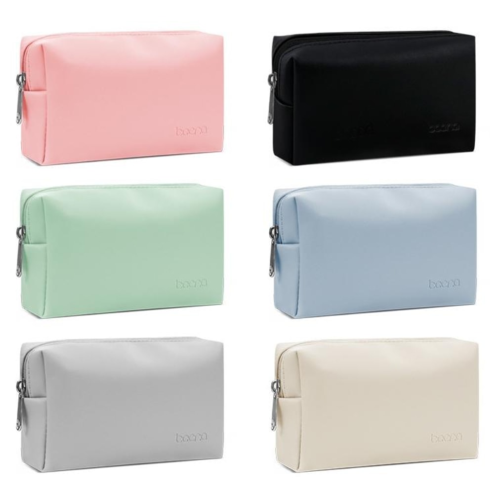 Leather Digital Storage Bag Cable Organizer Handbag for Travel Electronics
