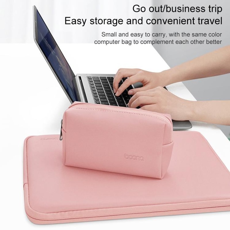 Leather Digital Storage Bag Cable Organizer Handbag for Travel Electronics