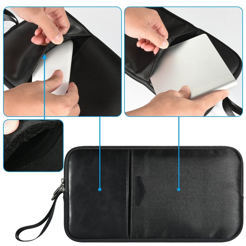 Waterproof PU Leather Keyboard Carrying Case for Apple Wireless Keyboard Magic Keyboard Storage Bag