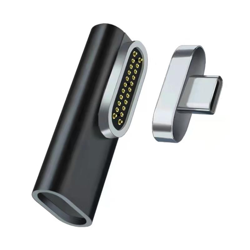 Magnetic USB-C Elbow Adapter Type-C Fast Charging & Data Transfer L-Shaped Connector
